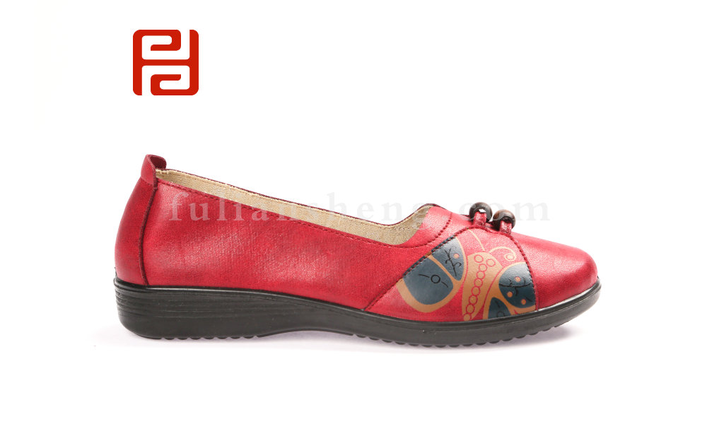 福連升2020春季軟底軟面休閑中老年媽媽鞋女士單鞋圖片