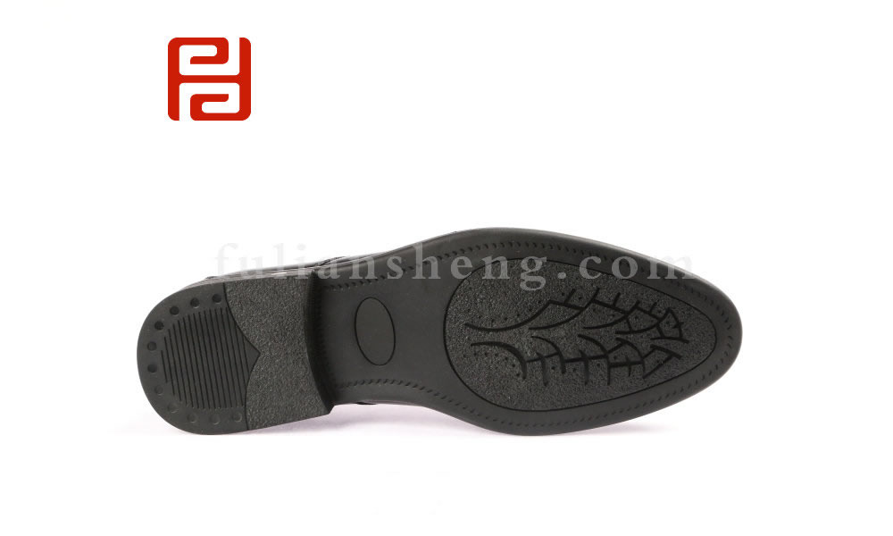 福連升商務正裝男鞋 牛皮面棉麻內里舒適休閑商務單鞋圖片