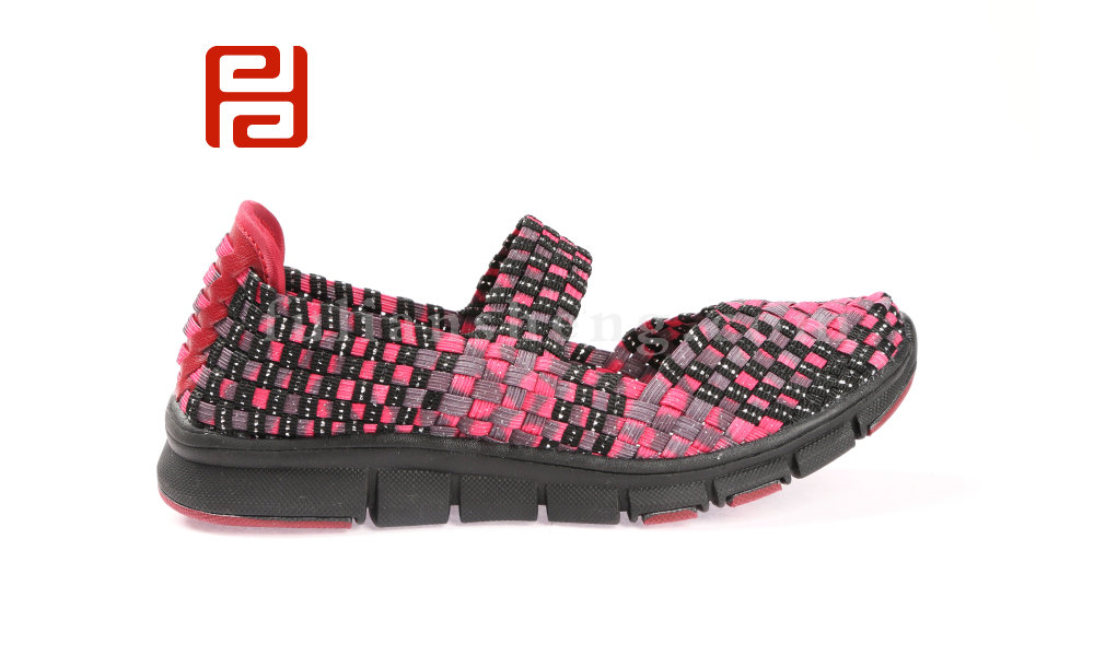 福連升休閑女鞋 編織洞洞鞋清爽透氣涼鞋圖片