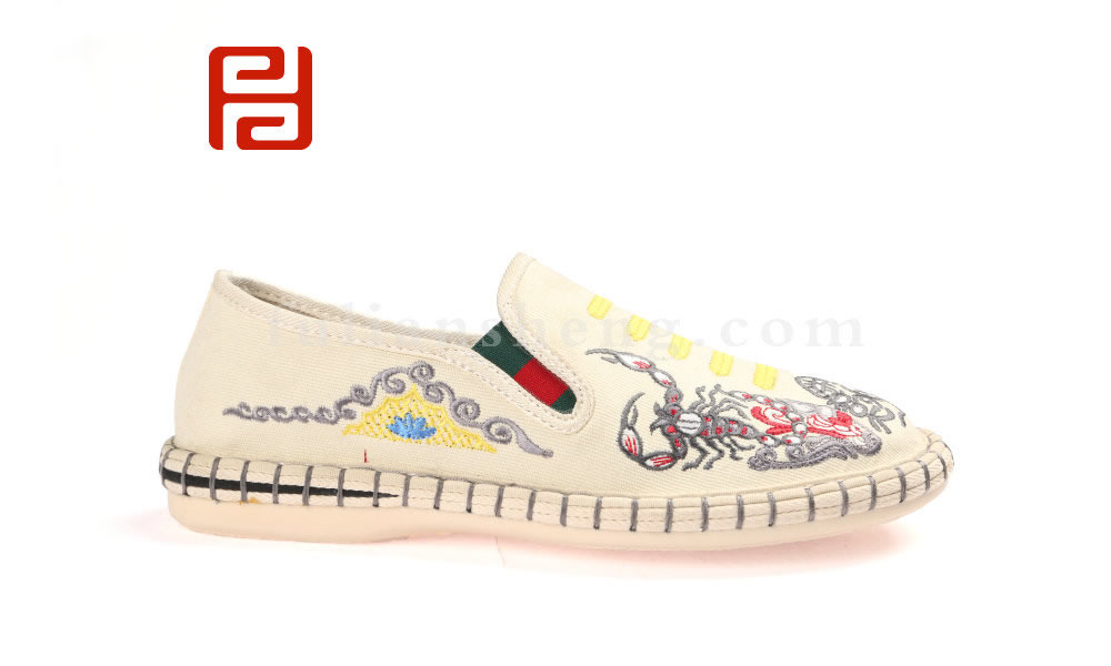 福連升刺繡中國風臉譜男鞋老北京布鞋社會軟底鞋圖片