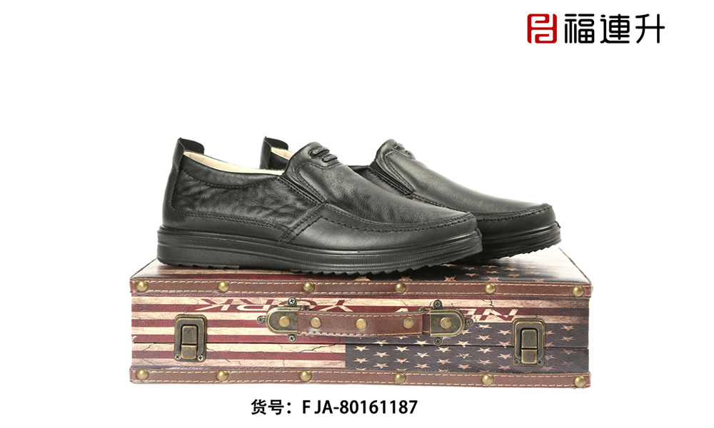 福連升2020春商務休閑輕便軟底老北京布鞋男士單鞋圖片