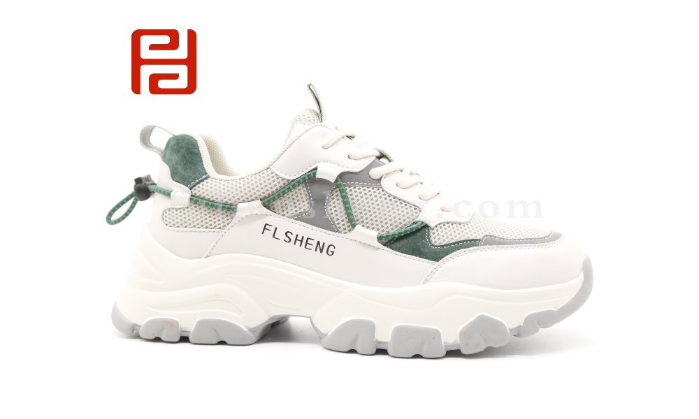 福連升熊貓鞋女款運動鞋厚底棉麻舒適老爹鞋圖片