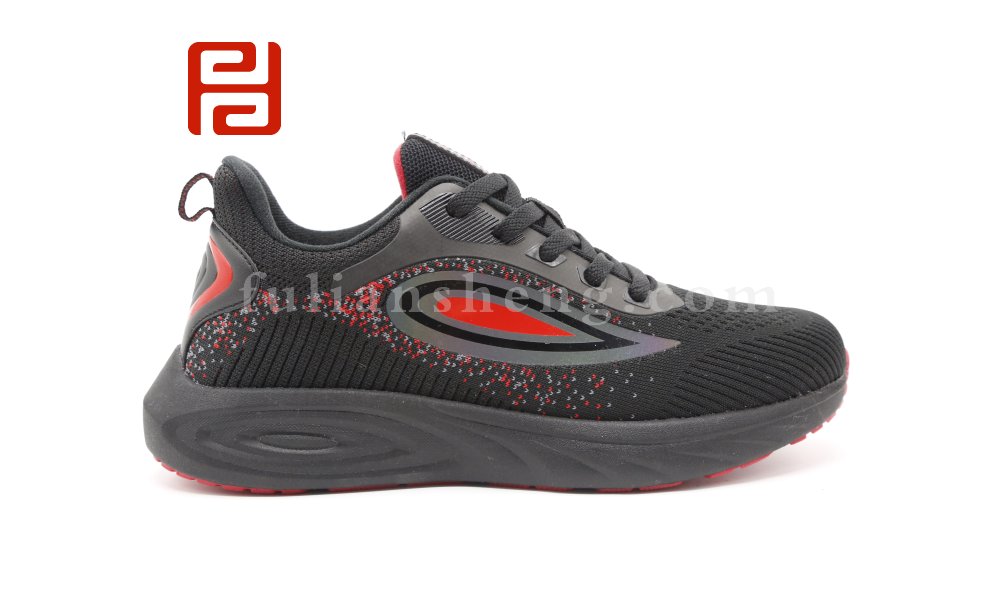 福連升休閑鞋2020冬季新款男防水飛織運動鞋圖片