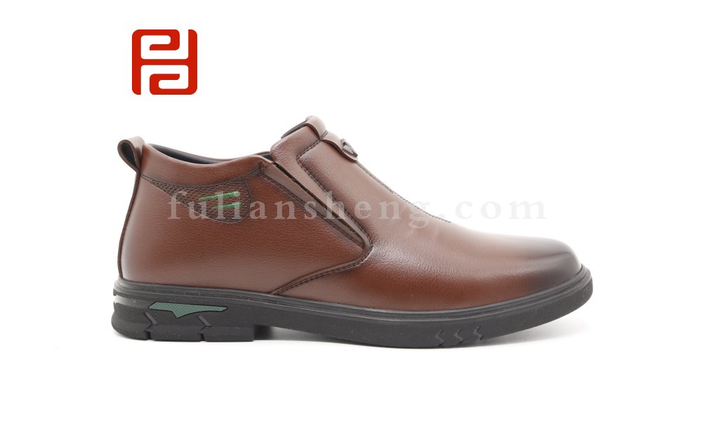 福連升2020冬季新款中年圓頭休閑商務上班工作鞋子職業裝男鞋圖片