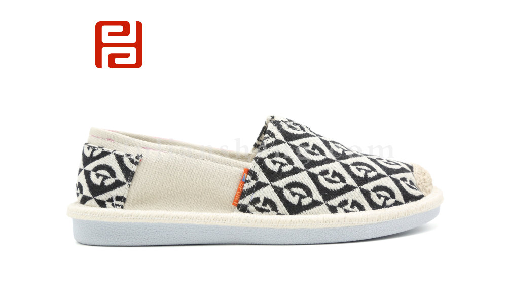 福連升秋季舒適休閑漁夫鞋女鞋帆布寫輕便鞋底