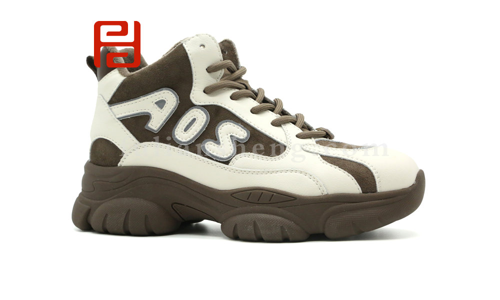 福連升冬季時尚拼色厚底防滑休閑女鞋老北京布鞋