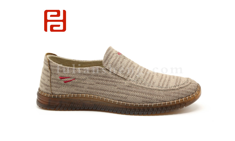 福連升北京布鞋輕便透氣牛筋底一腳蹬開車散步休閑男鞋圖片