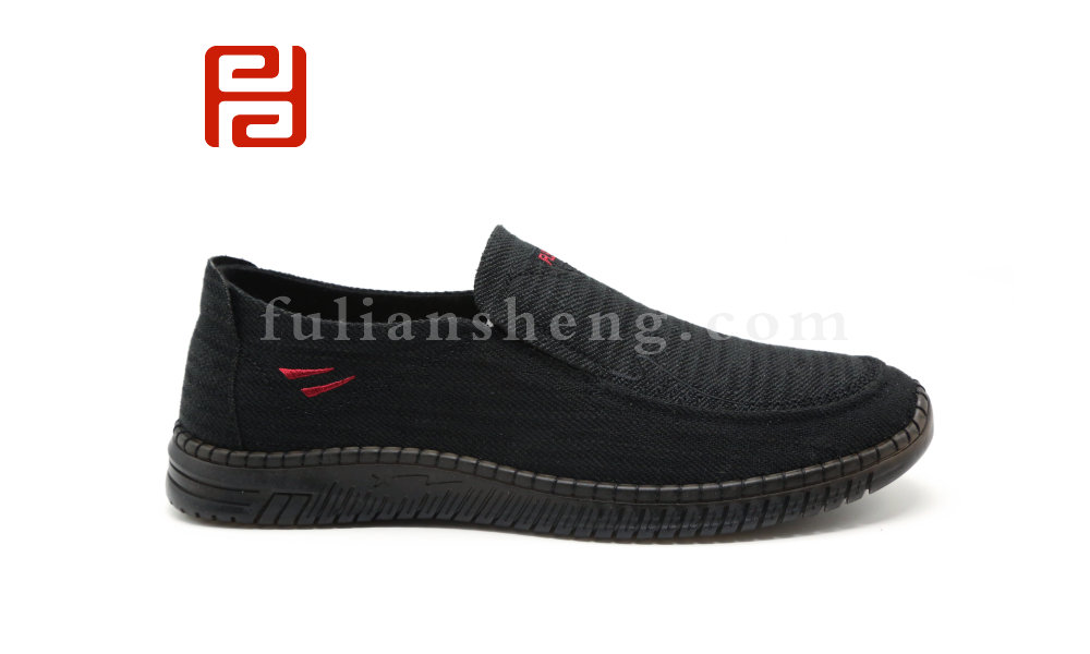 福連升北京布鞋輕便透氣牛筋底一腳蹬開車散步休閑男鞋圖片