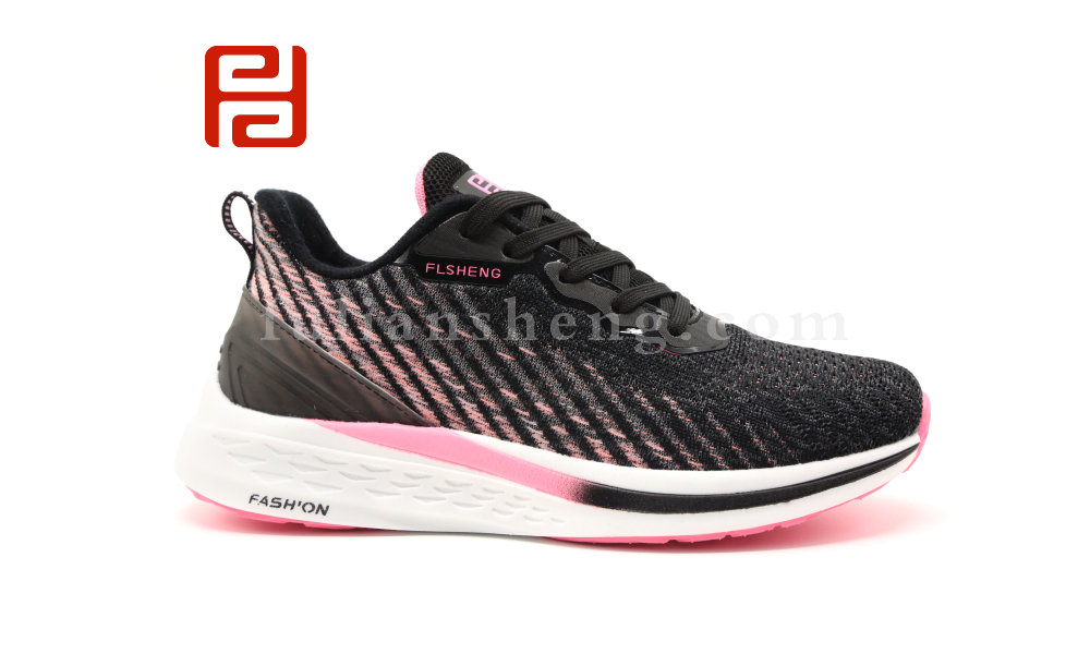 福連升休閑運動鞋女飛織緩震跑步鞋圖片