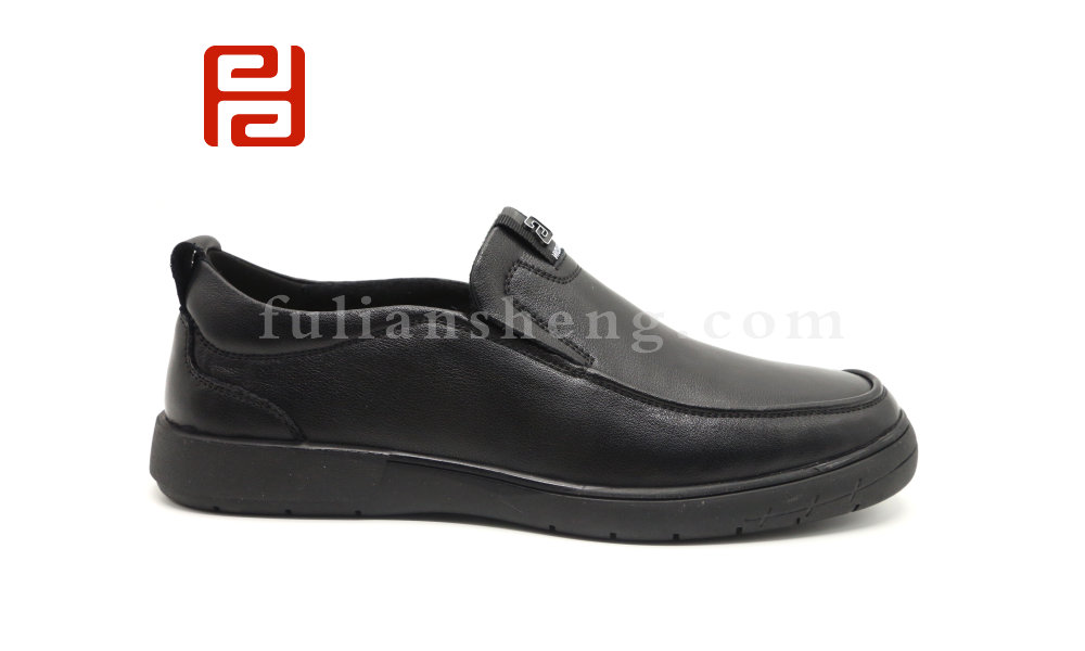 福連升老北京布鞋軟底商務休閑透氣輕便牛皮中老年男士單鞋