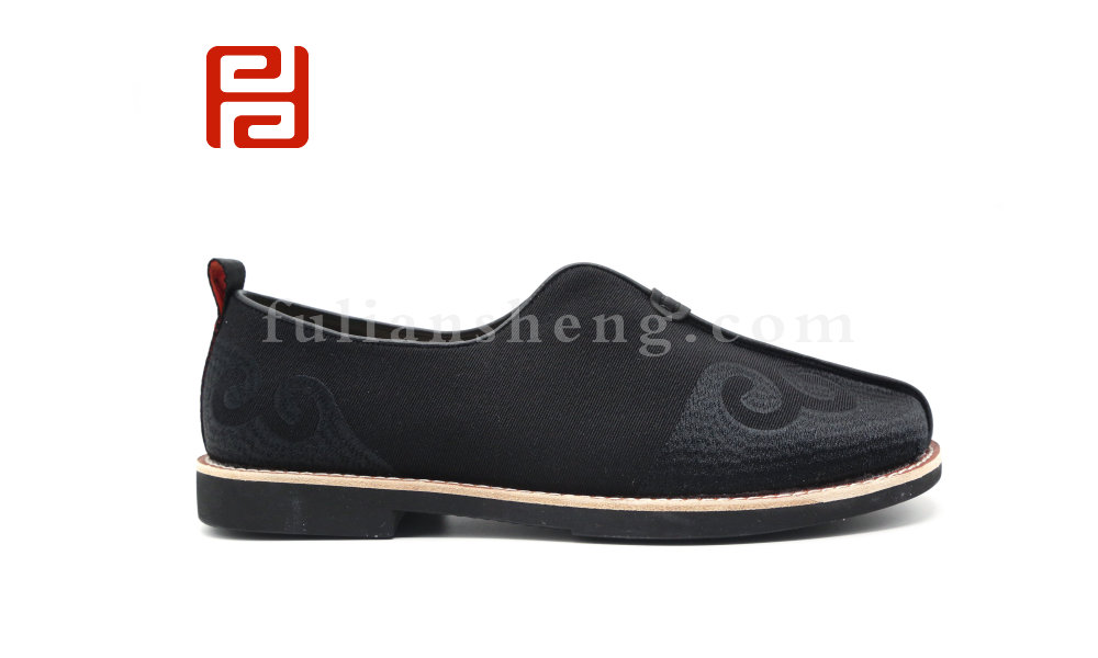 福連升老北京布鞋中國風尚經典休閑禮服呢橡膠發泡底男鞋