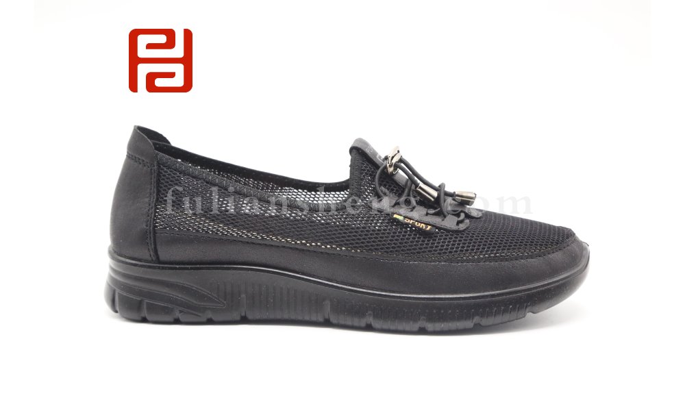 福連升夏季媽媽鞋女鞋舒適休閑養生鞋透氣網布軟底鞋子圖片