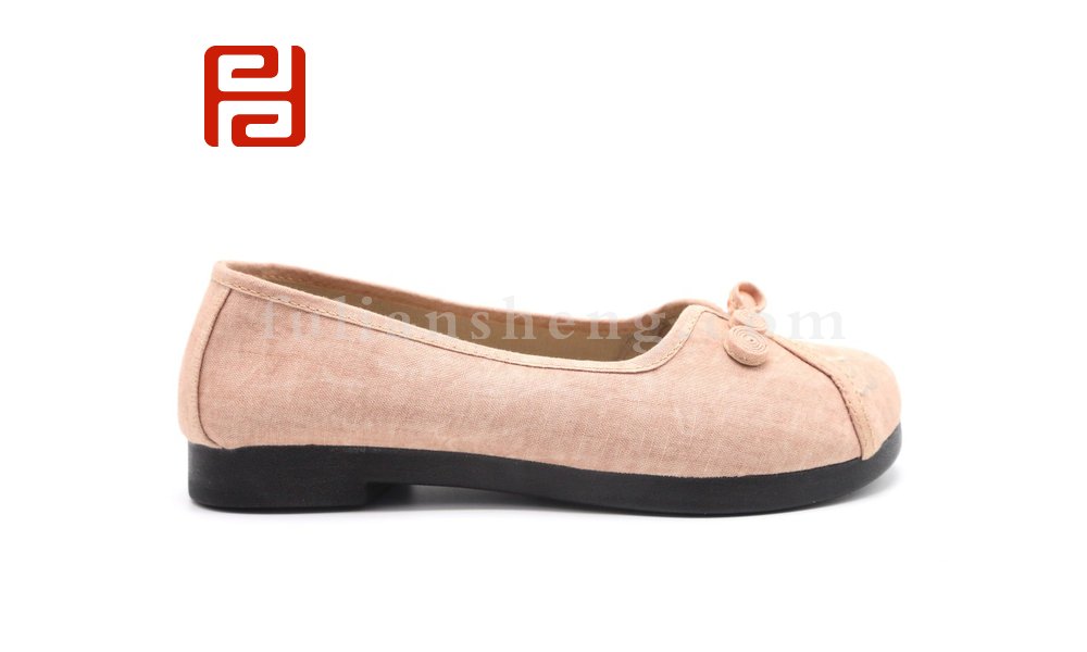 福連升老北京布鞋繡花布淺口平底女鞋素面古風古裝鞋子