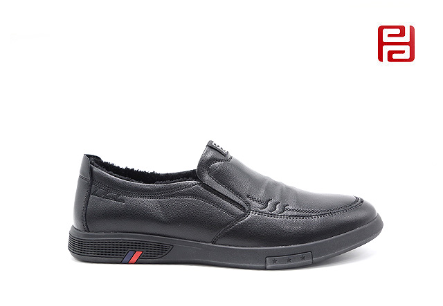 福連升休閑鞋冬保暖加絨一腳蹬商務(wù)男鞋舒適合腳