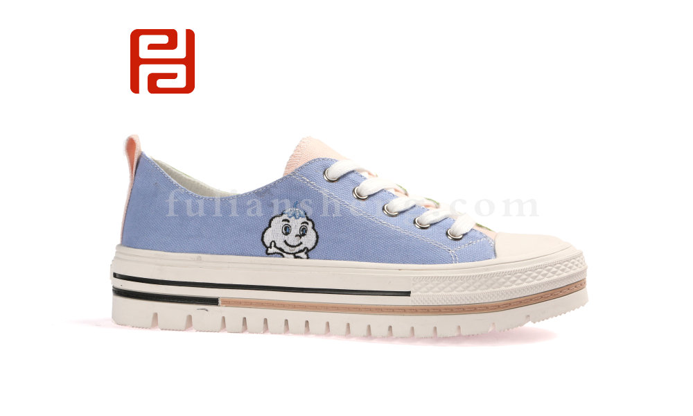 福連升休閑板鞋 厚底帆布鞋棉麻刺繡舒適布鞋(圖3)