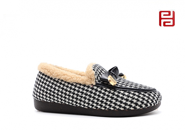 福連升冬季新款休閑生活女鞋舒適休閑寫棉瓢鞋