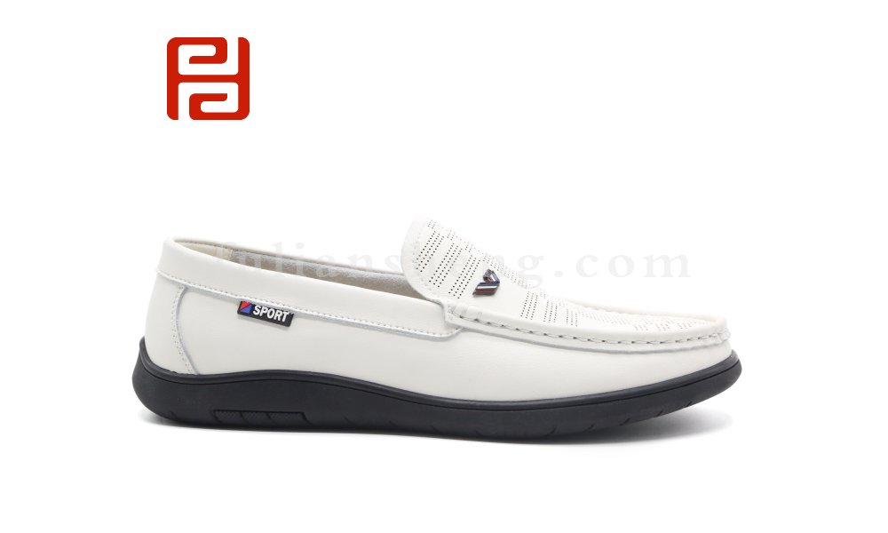 福連升男鞋春季新款真皮商務男鞋豆豆鞋百搭樂福鞋